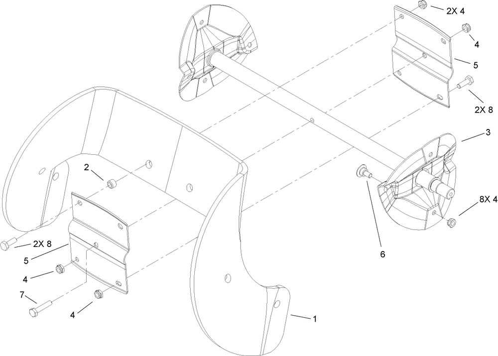 Rotor Assembly Diagram and Parts List for 33005 270000001 - 270999999 Lawn Boy Snow Blower